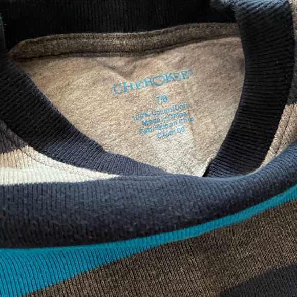 Cherokee Size 7/8 Striped long-sleeve thin sweater, good used condition - Picture 4 of 6